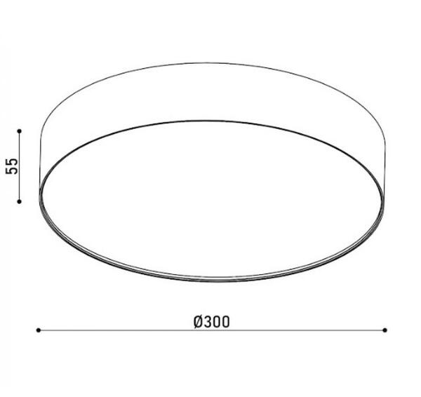 Точковий накладний світильник KLOODI KD-MONZA300 36W 3К BK IP44