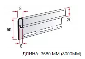 Финишная планка Альта-Профиль Kanada Плюс Престиж персиковый 3,66м