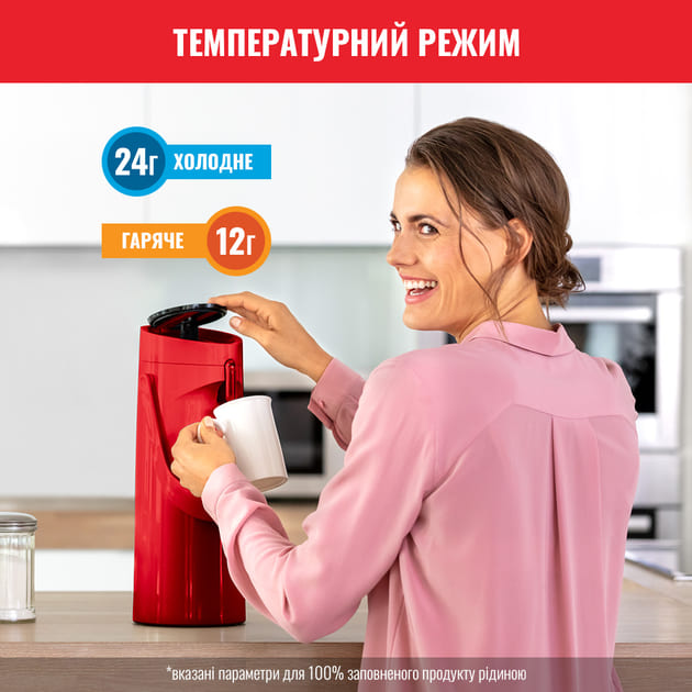 Термос Tefal Ponza Pump 1900мл червоний (K3140314)