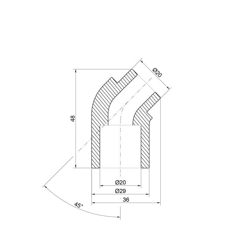 Уголок Thermo Alliance PPR 20мм 45° (DSE901)