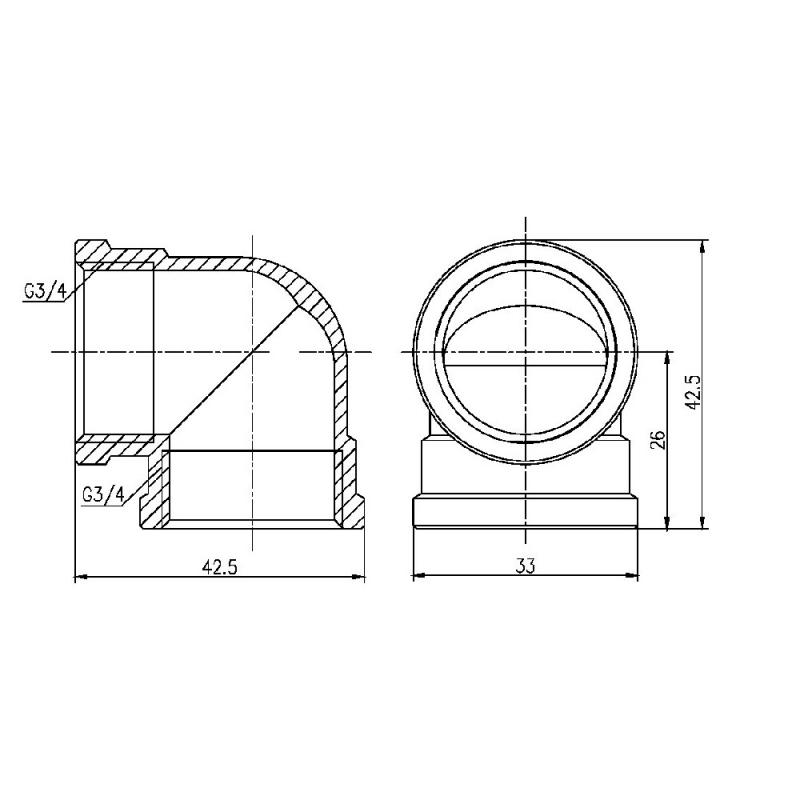 Уголок SD Forte 3/4" ВВ (SF36820)