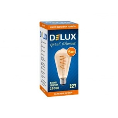   Delux ST64 5 E27 2200 amber spiral filament (90018153)