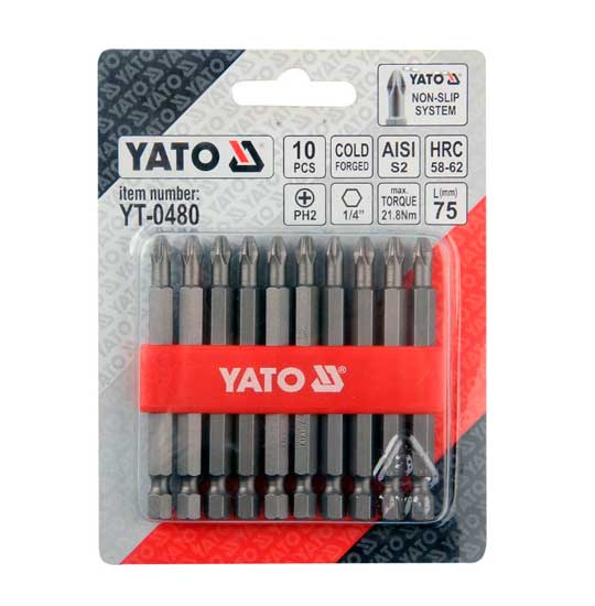   YATO Philips P2x75 HEX 1/4" 10 (YT-0480)