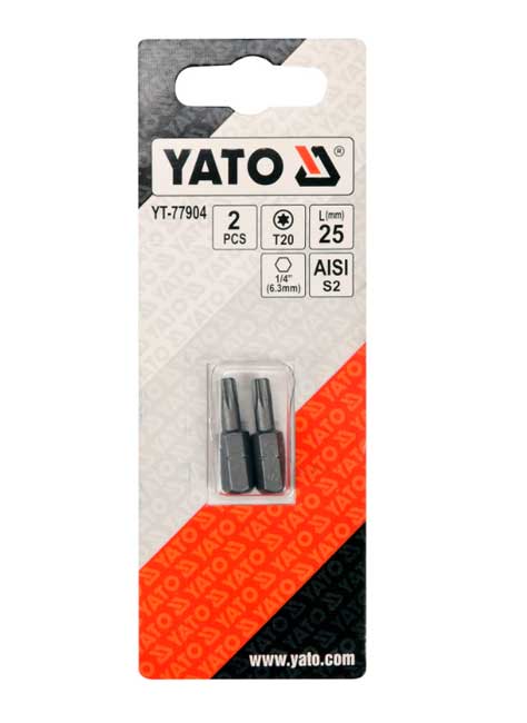   YATO TORX T20x25 HEX 1/4" 2 (YT-77904)