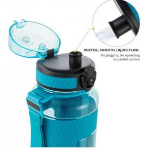 Бутилка для води KingCamp Silicon Tritan Bottle 1л блакитна (KA1144RB)