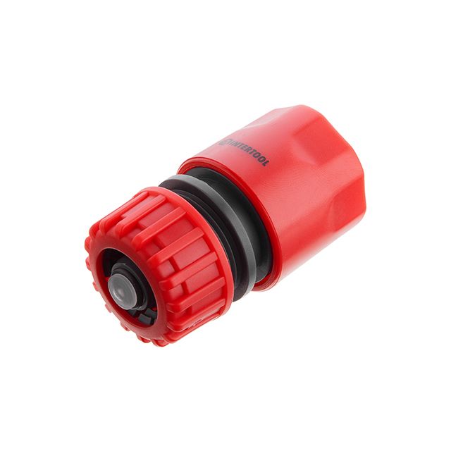 Конектор Intertool 1/2" с аквастопом для шланга 1/2" (GE-1019)