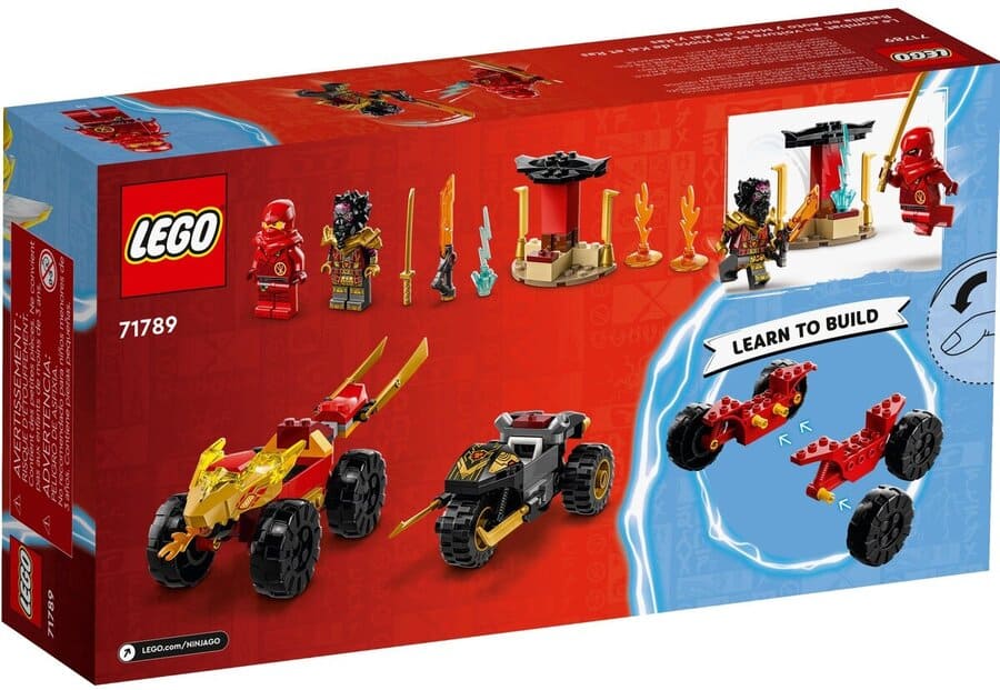 Конструктор Lego Ninjago Кай та Рас: Битва на машині та мотоциклі 103 деталі (71789)