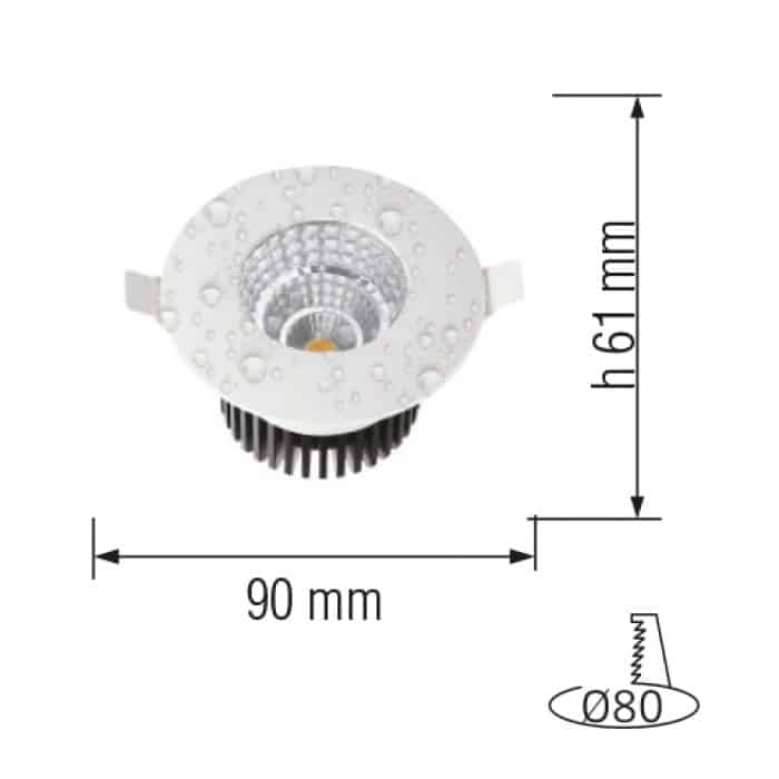    horoz electric gabriel ip65 6w 4200k 410lm d-90   (016-029-0006-010)