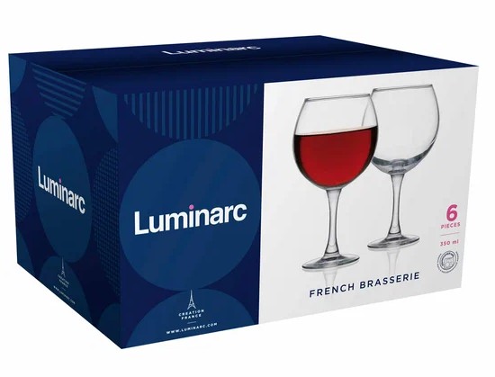 Набір келихів для вина Luminarc French Brasserie 350мл 6 предметів (1882P)