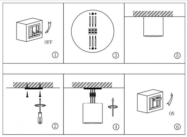    kloodi kd-q052 12w 3 bk ip20