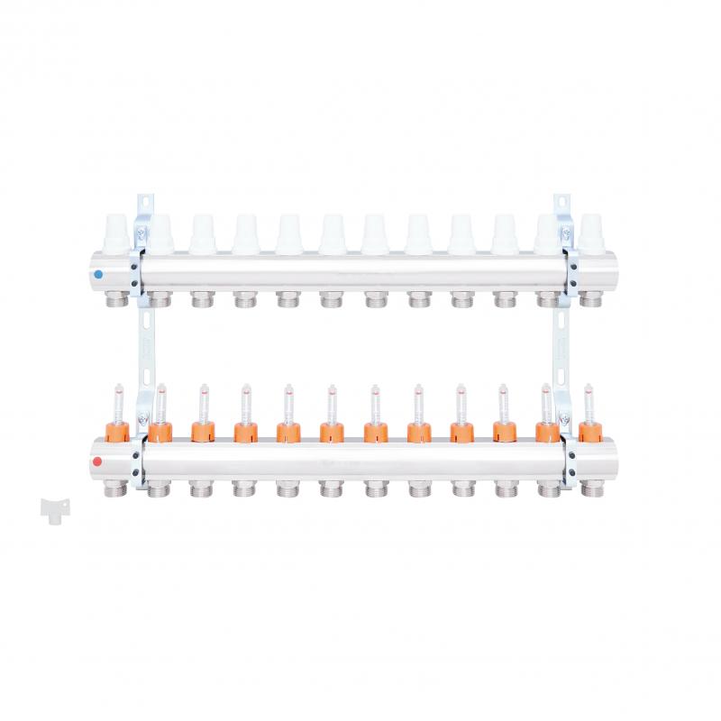 Колектор Icma 1" 12 виходів з витратомірами (87K013PU06)