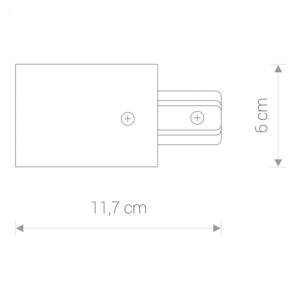 Токоввід Nowodvorski Profile Recessed Power End CAP Black (8973)