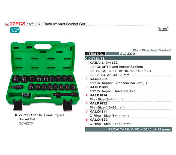     TOPTUL 1/2" 10-32 27 (GCAI2701)