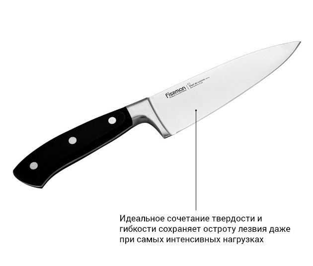 Фото нож кухонный fissman chef de cuisine 15см (2392)