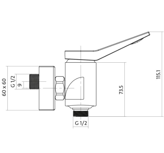 Смеситель для душа Cersanit Cromo (S951-036)