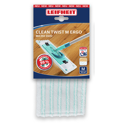 Фото губка для швабры leifheit clean twist m ergo micro duo (52123)