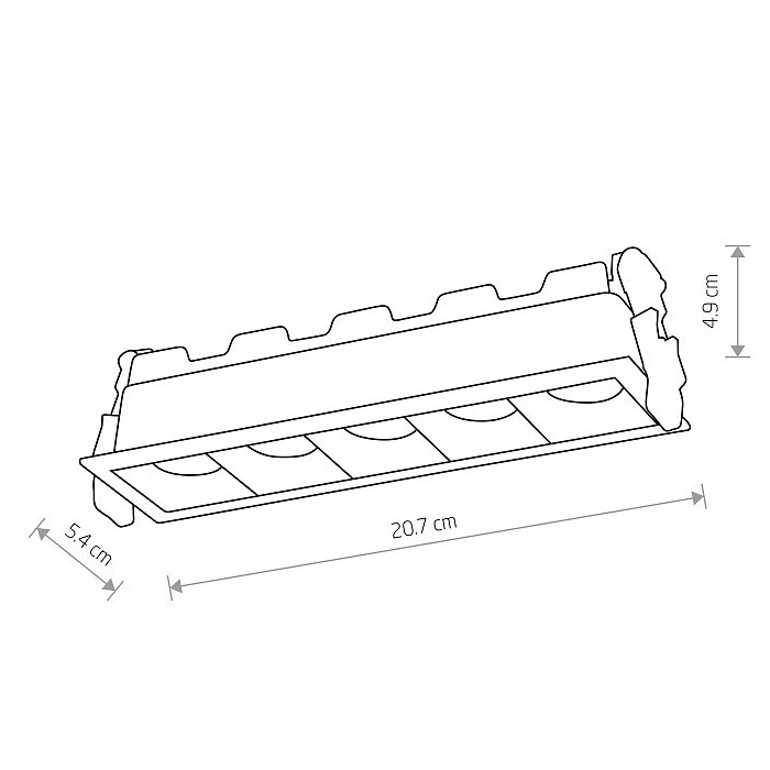   nowodvorski midi led black 20w 3000k recessed (10062)