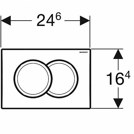 Клавіша змиву Geberit Delta 01 хром матовий (115.107.46.1)