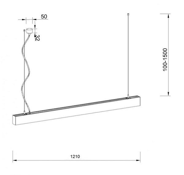     kloodi line pendant kd-klp5080 1200 49w