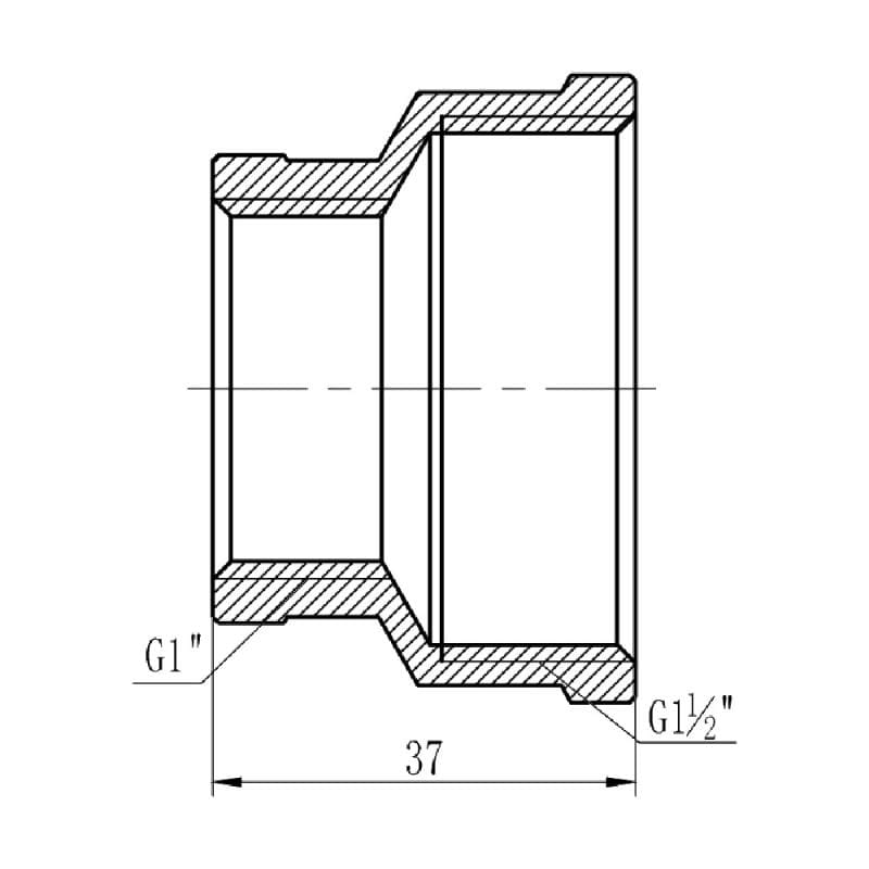 Муфта редукційна SD Forte 1" 1/2х1" ВВ (SF3574025)