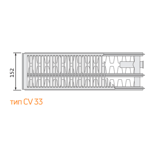 Сталевий панельний радіатор PURMO Ventil Compact 33 900x1100