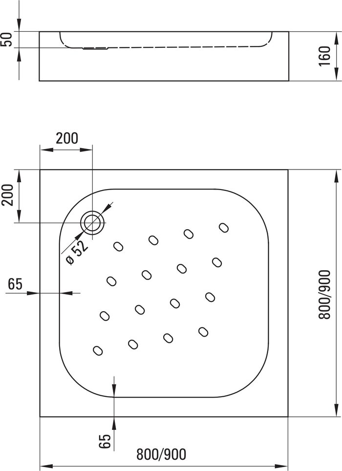 Піддон душовий Deante Funkia 80х80см (KTC_042B)