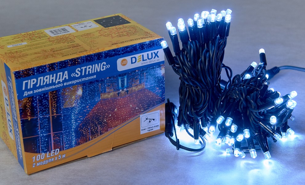    delux string 100led ip44 en  2x5 (90016597)