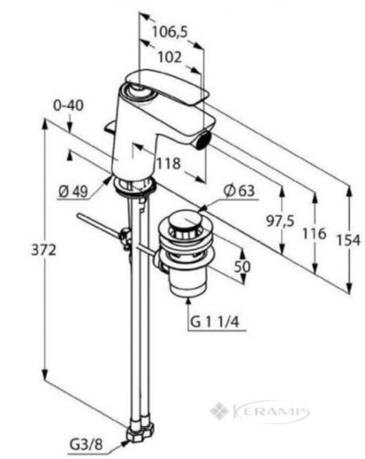 Смеситель для биде Kludi Balance (522160575)