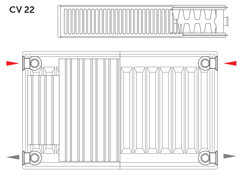 Стальной панельный радиатор IDMAR Compact 22 500x700 (C22500X070)