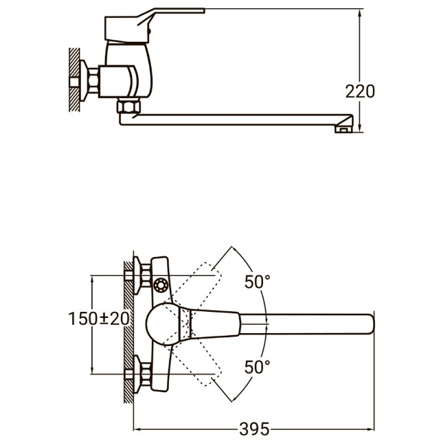 Смеситель для ванны Aquatica NL-2C243C