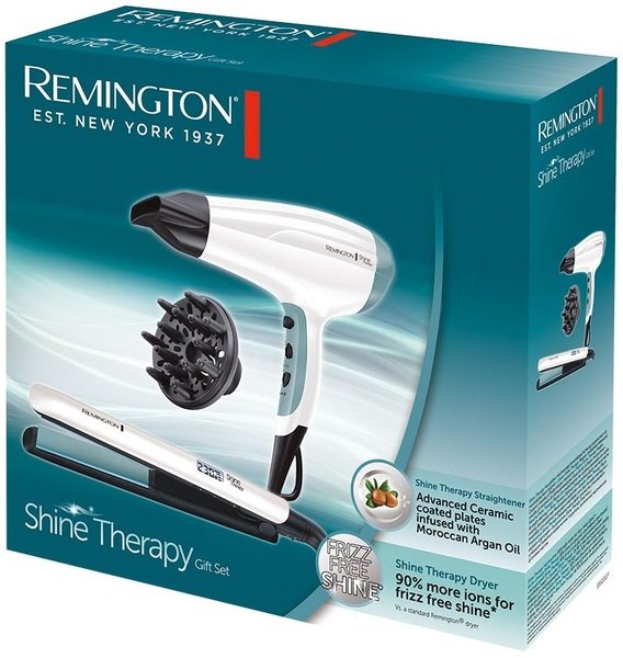 Фен та випрямляч Remington Shine Therapy GiftPack S8500GP