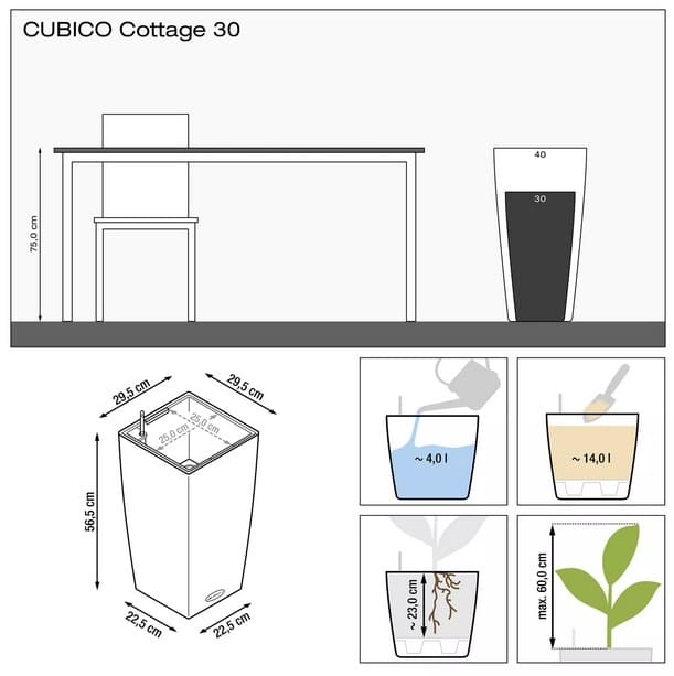   Lechuza Cubico Cottage 30  14 (15222)