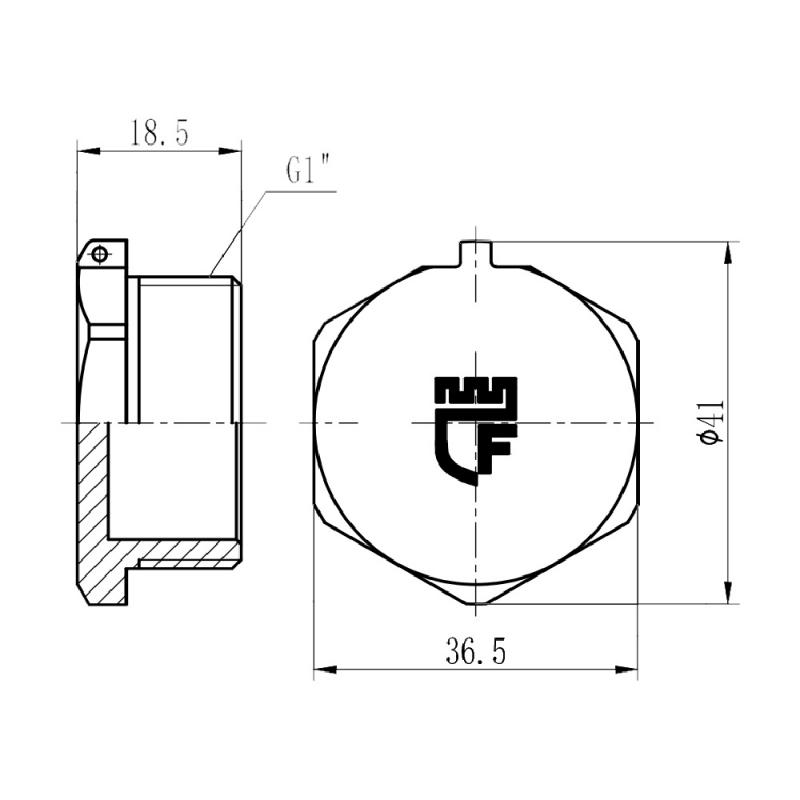 Заглушка SD Forte 1" ЗР (SF35325)