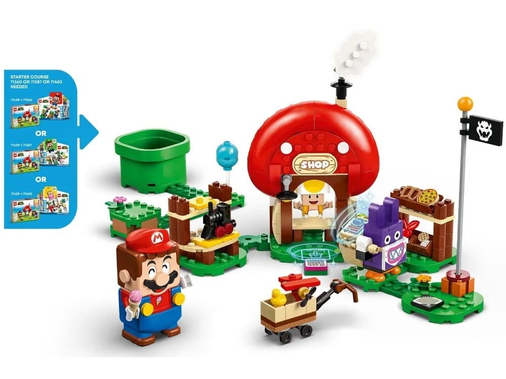 Конструктор Lego Super Mario Nabbit у крамниці Toad Додатковий набір 230 деталей (71429)