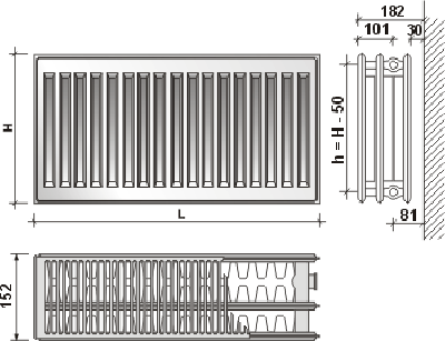    PURMO Compact 33 500x1400