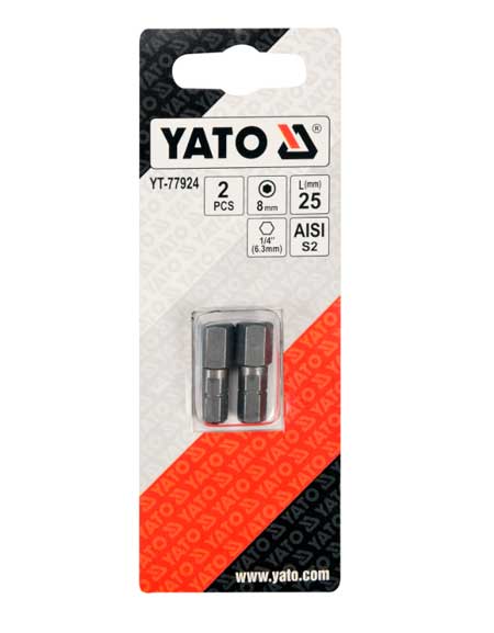   YATO HEX H8x25 HEX 1/4" AISI S2 2 (YT-77924)