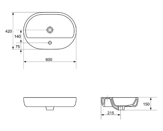   Cersanit Caspia 60x42x15 (K11-0099)