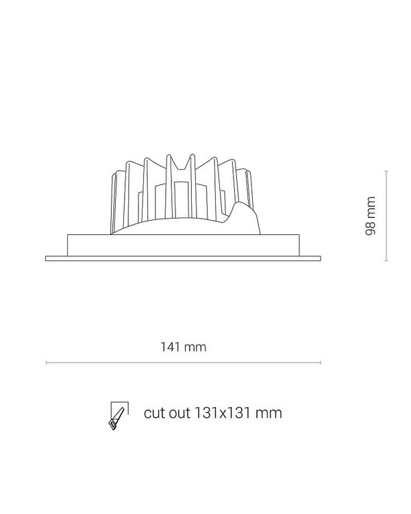 Фото точечный светильник nowodvorski cl dia led 18w, 4000k white, black (8721)