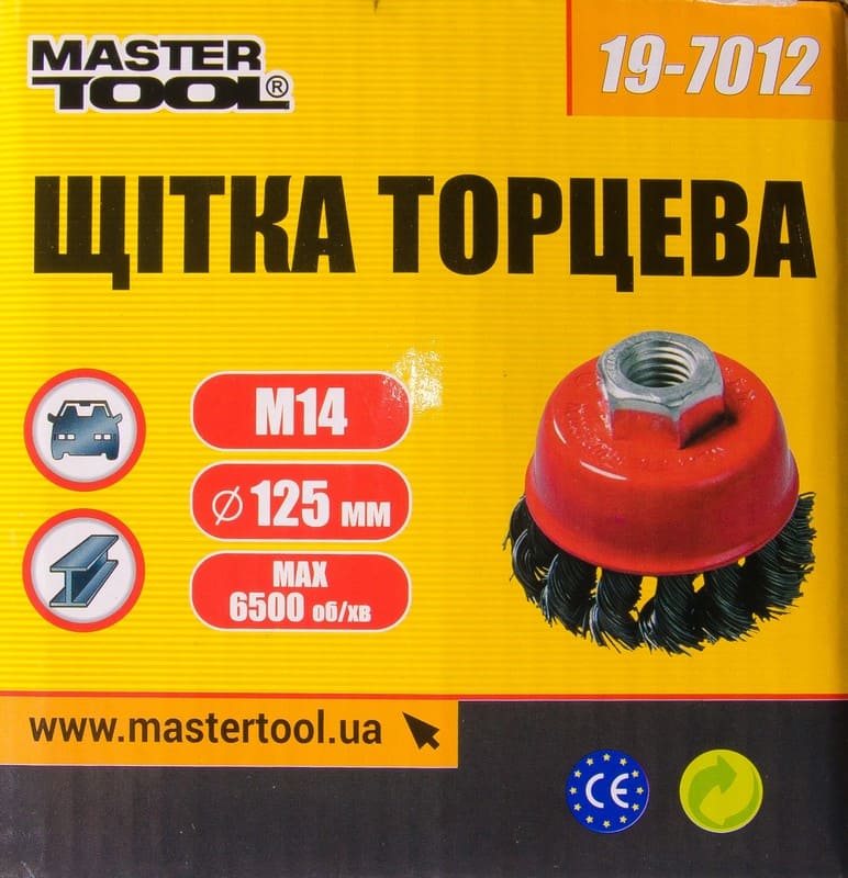 Щітка торцева Mastertool M14 125мм (19-7012)