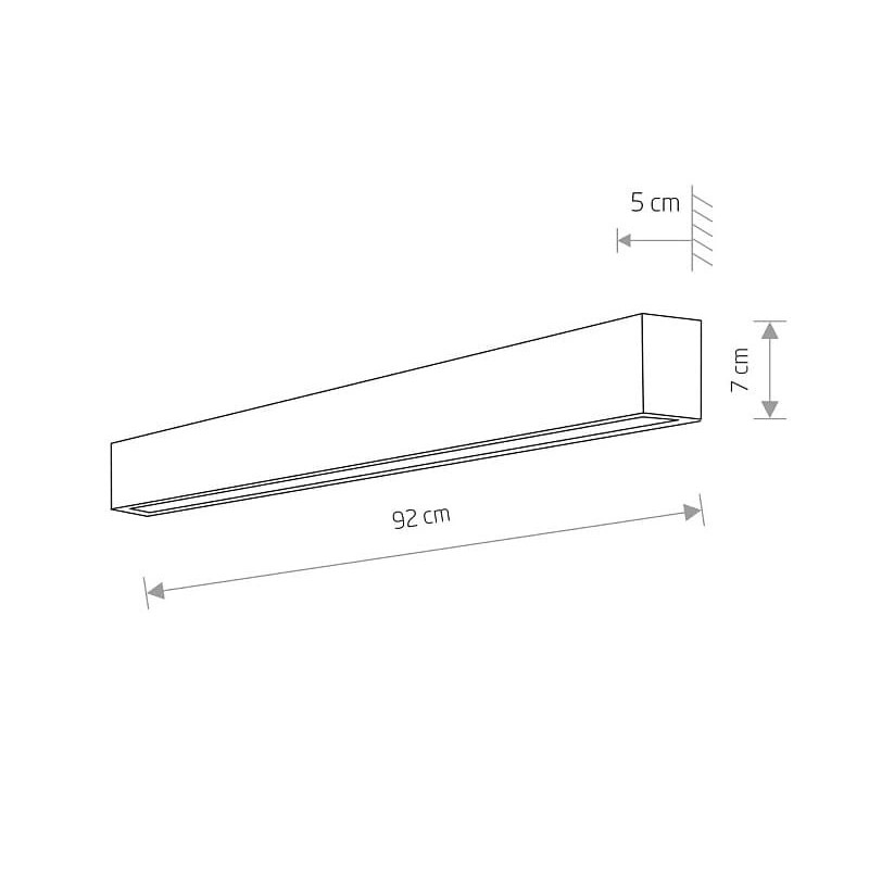 Світильник Nowodvorski Straight Wall Led White M (7567)