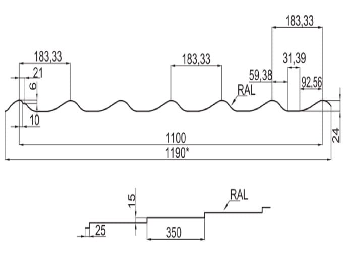  PE  0,45  15 RAL 6005