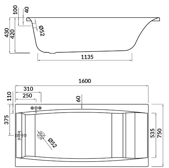   Cersanit Virgo 160x75 (S301-046)