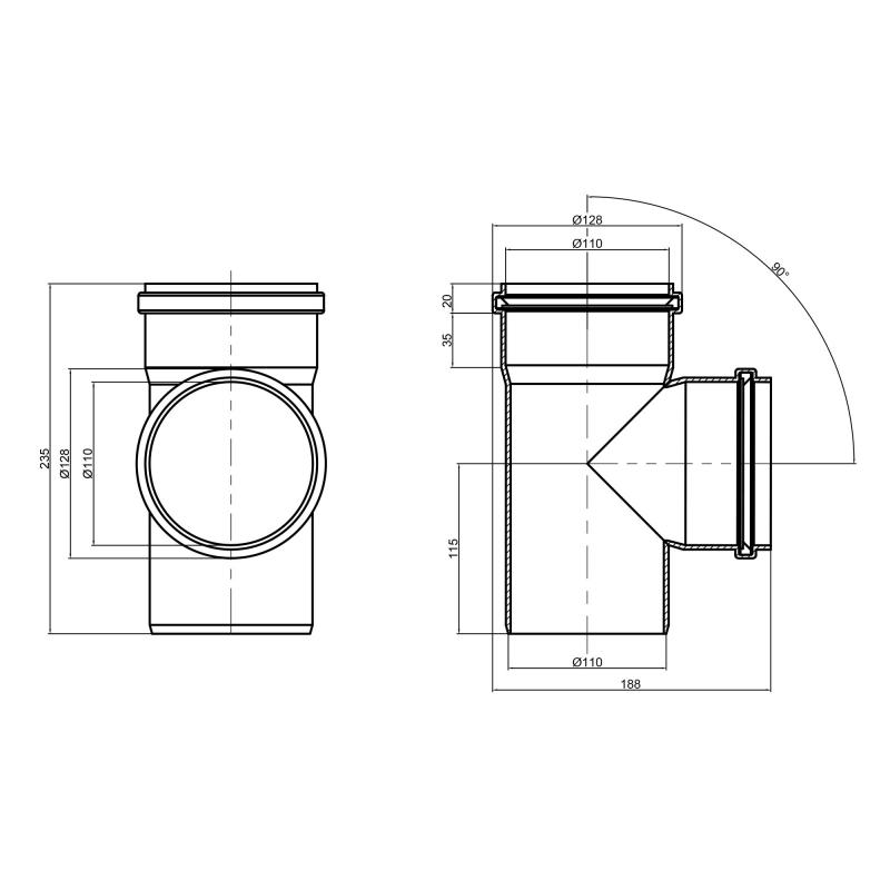    TA Sewage 110 90 (TASTRPP90110)