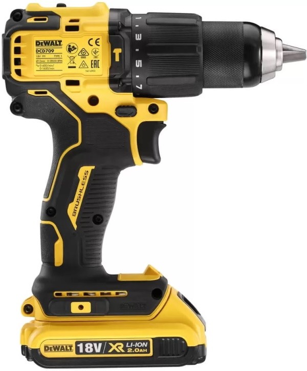 Дриль-шурупокрут ударний DeWALT DCD709S2T