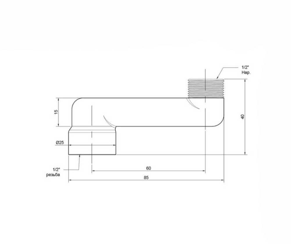 Ексцентрик радіаторний Icma №720 1/2"х6см (82720CU06)