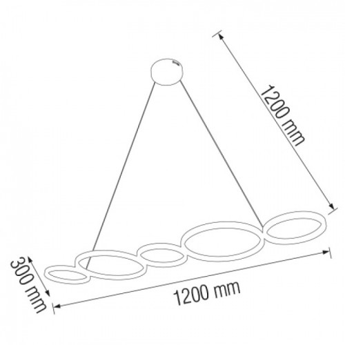 Фото люстра horoz electric olympic 300х1200мм черная (019-035-0045-010)