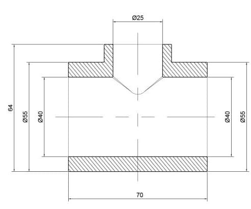 Тройник Thermo Alliance PPR 40х25х40мм (DSC105)