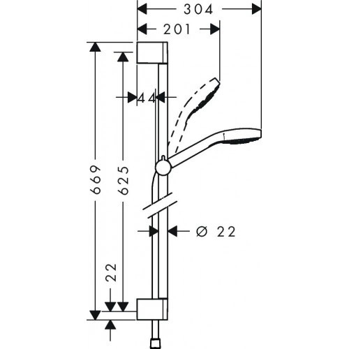 Душевой гарнитур Hansgrohe Croma Select S (26560400)