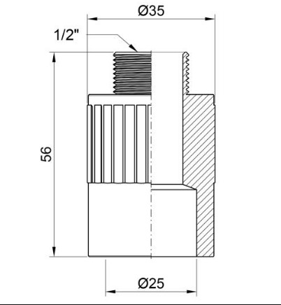  Alfa Plast PPR 251/2"  (APMTCX2512X)