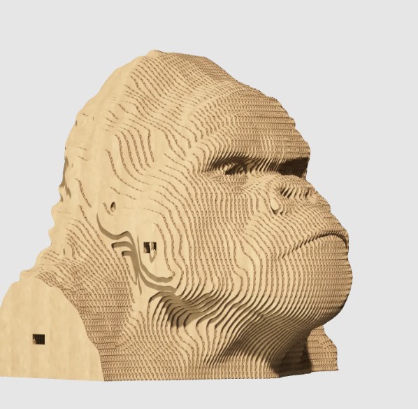 Фото картонный конструктор cartonic 3d puzzle gorilla (cartmgrl)